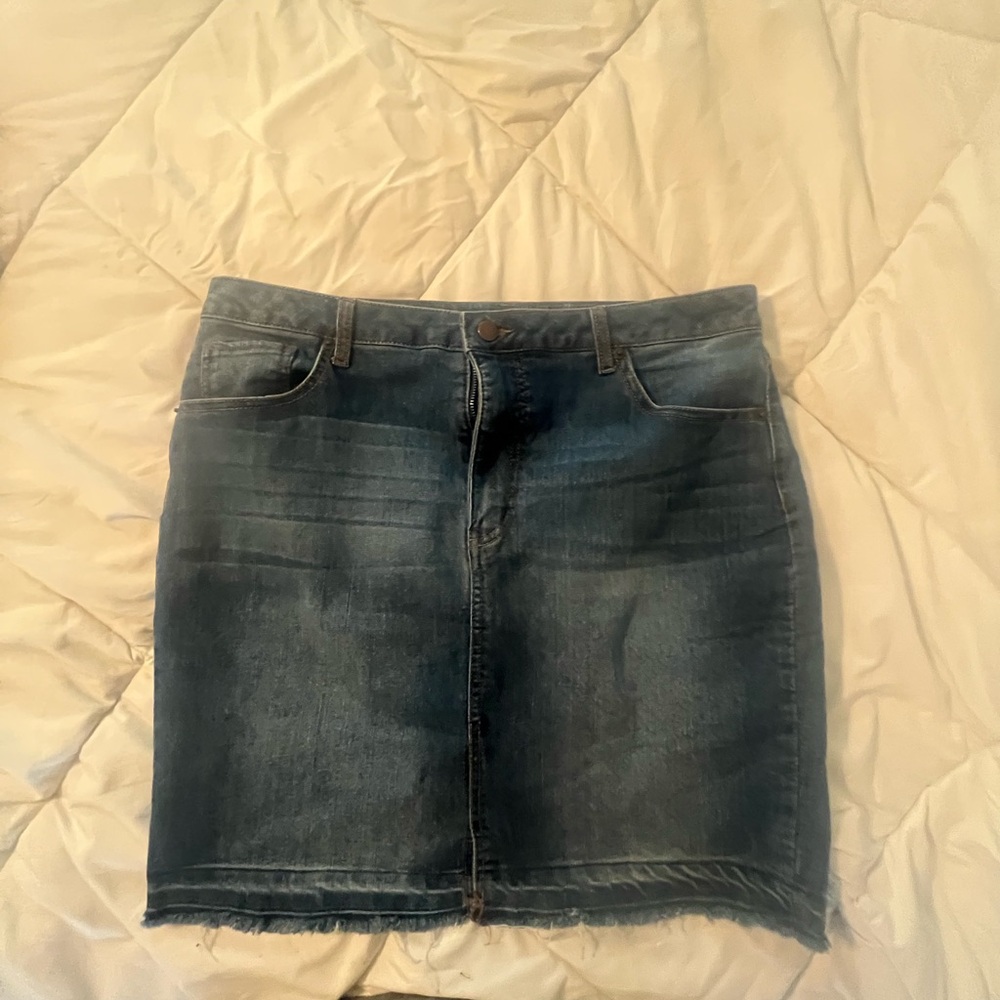 Faded Glory Dark Blue Denim Pencil Skirt